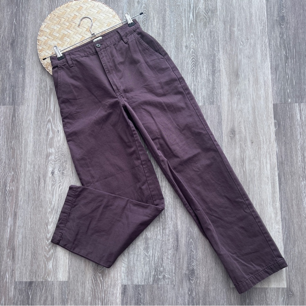 Aritzia Sunday best chocolate brown trouser pants straight leg